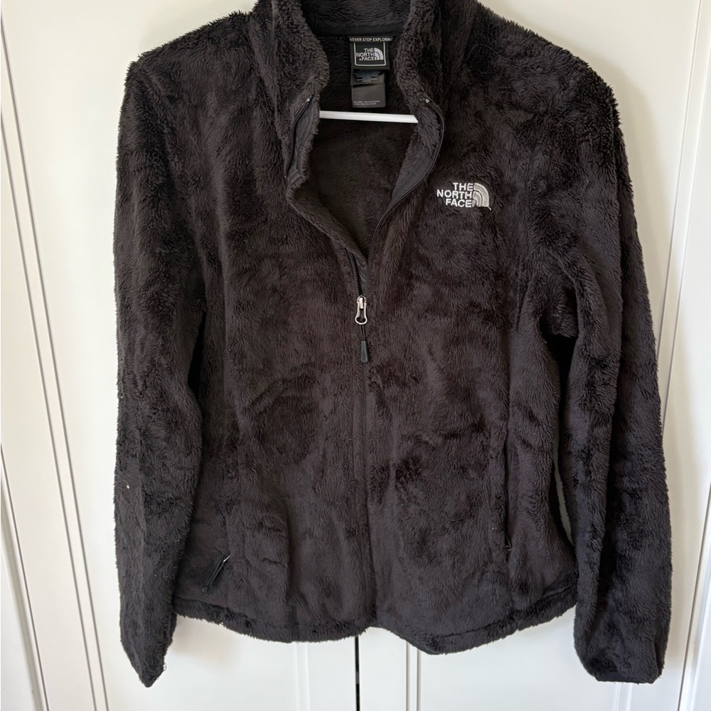 The North Face Black Teddy Jacket Plush Fleece Full-Zip